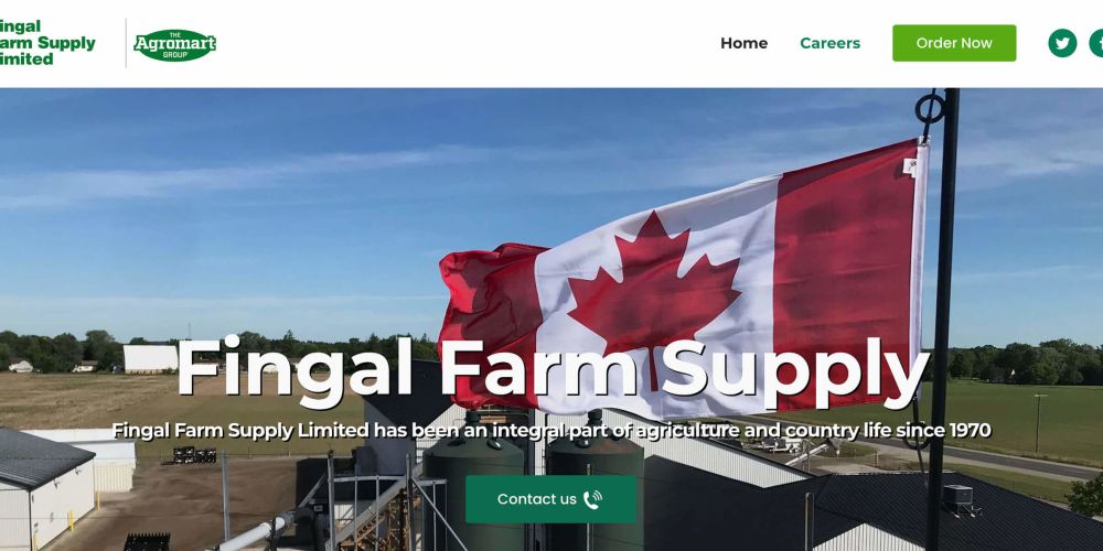 Fingal Farm Supply Home Hero image for desktop website