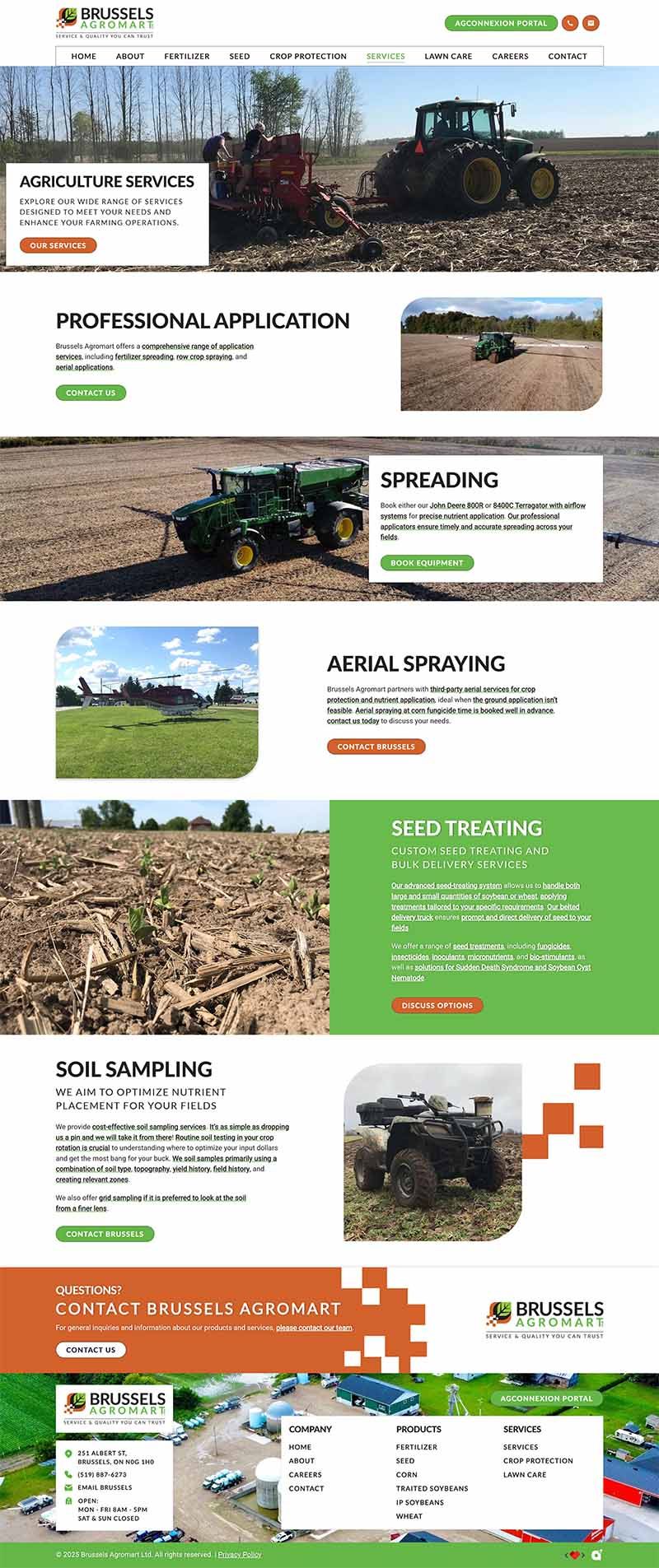 Hoegys Ag Services Page screenshot