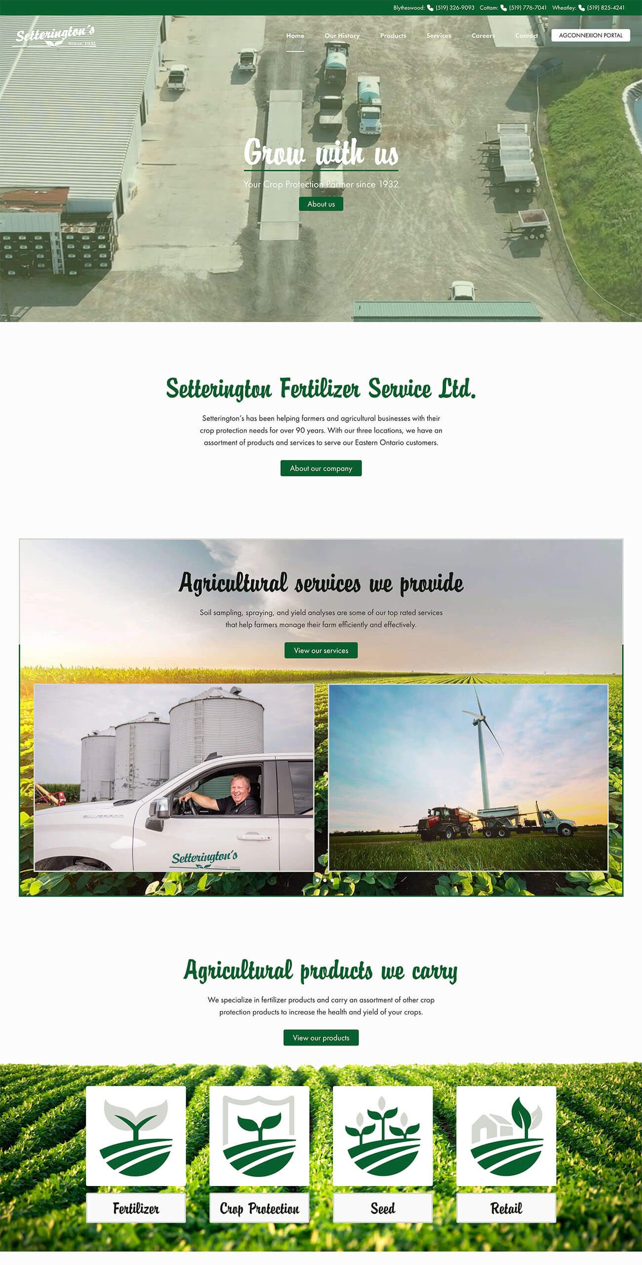 Hoegys Farm Supply Ltd Homepage Full View Design