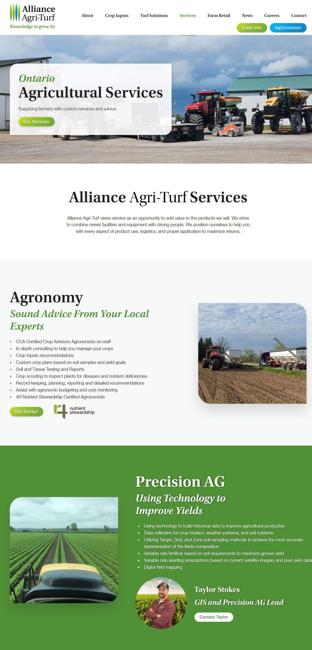 Hoegys Ag Services Page screenshot