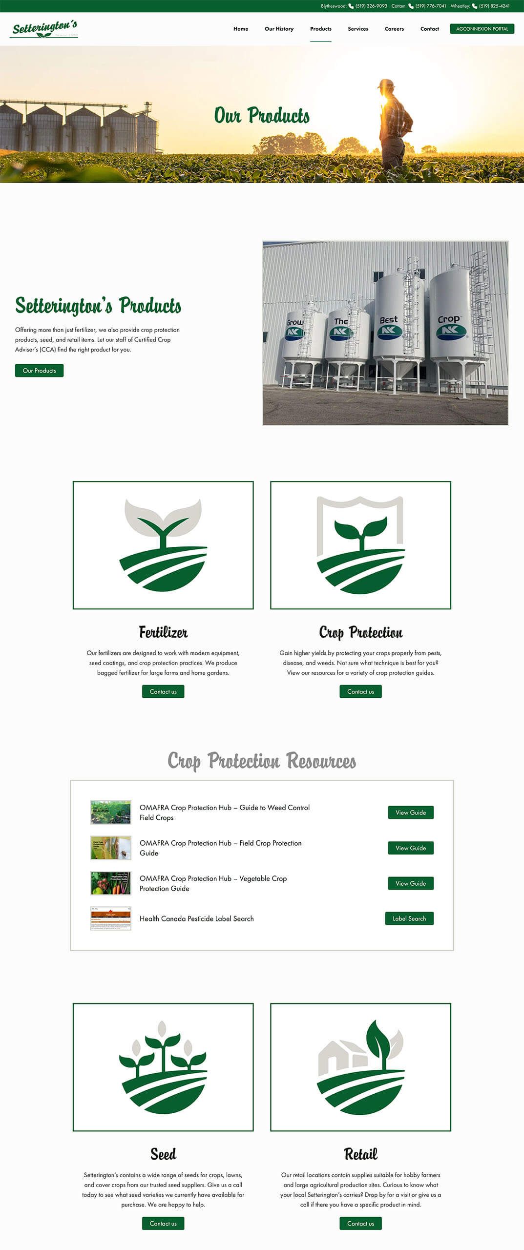 Hoegys Farm Supply Ltd History Page Full View Design