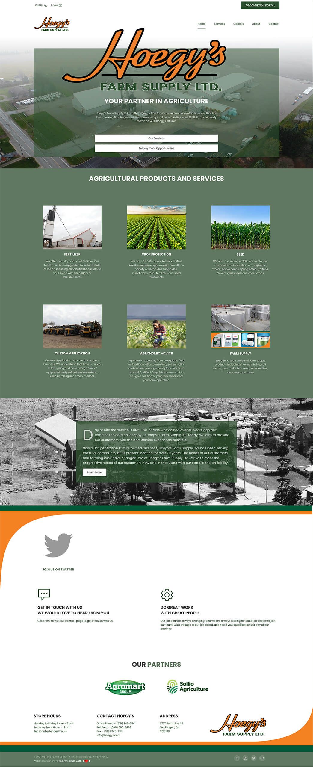 Hoegys Farm Supply Ltd Homepage Full View Design