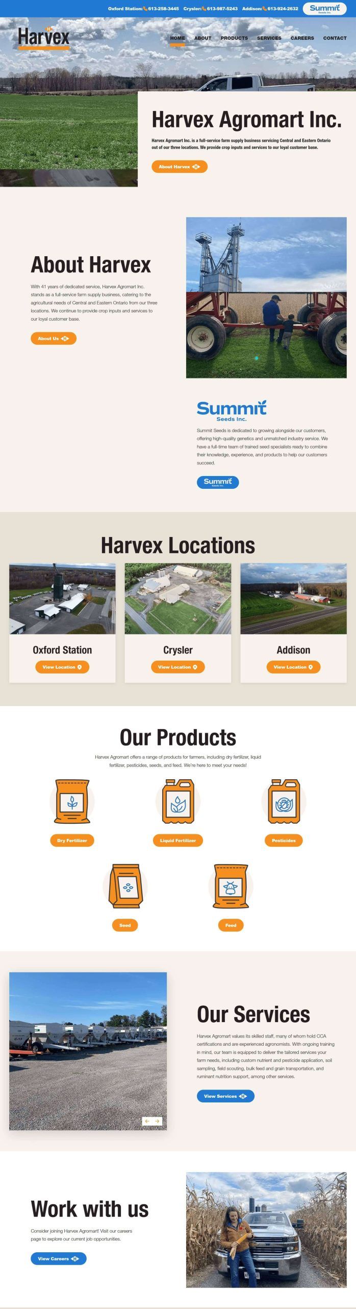 Hoegys Ag Services Page screenshot