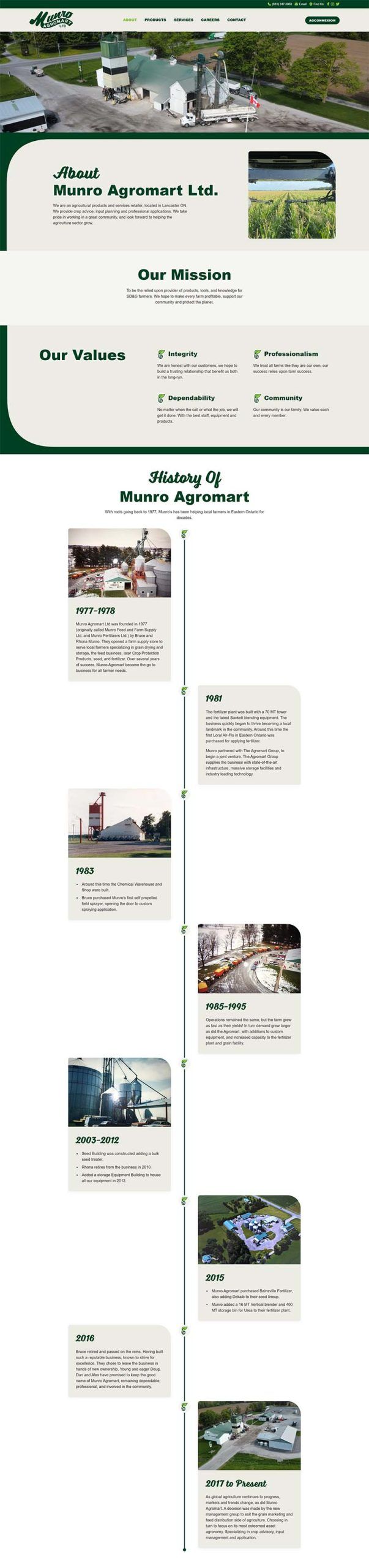 Hoegys Ag Services Page screenshot