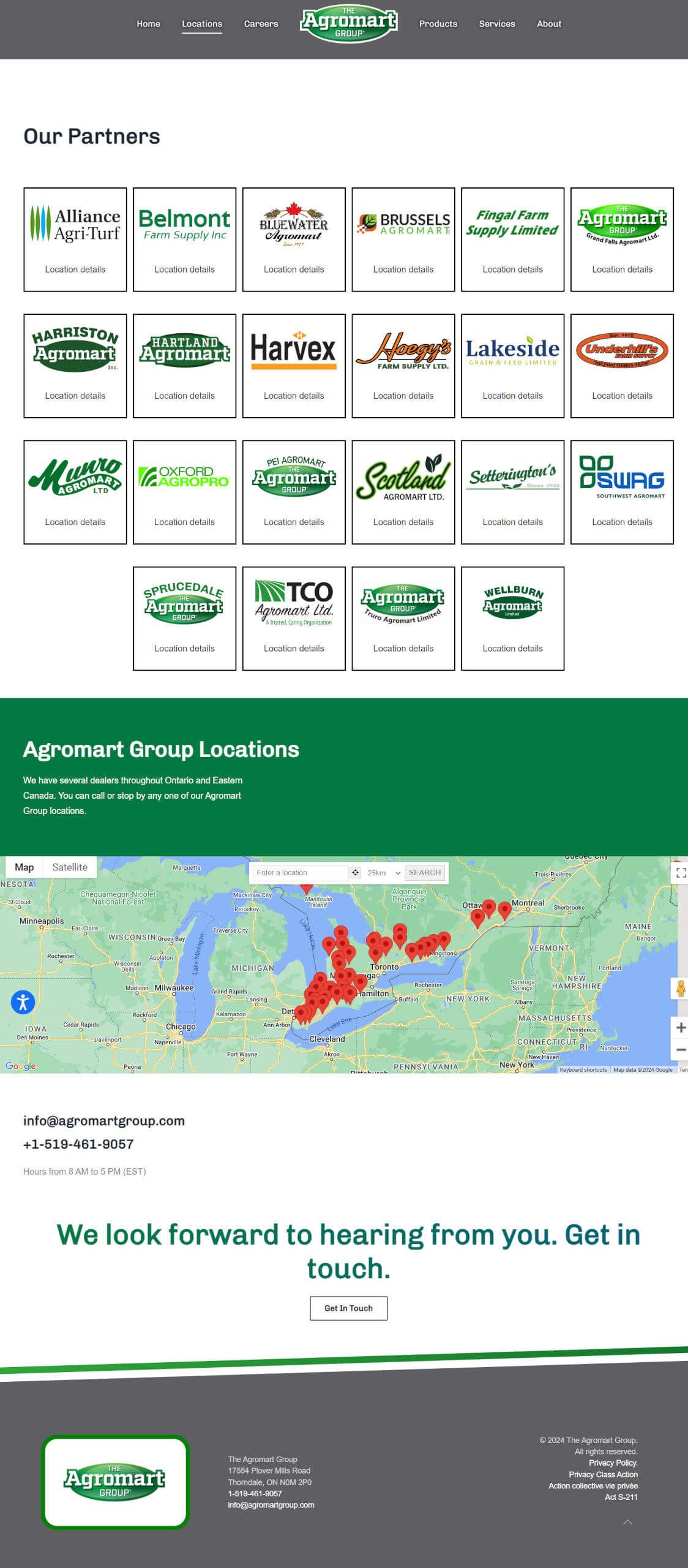 TCO Agromart About Page screenshot