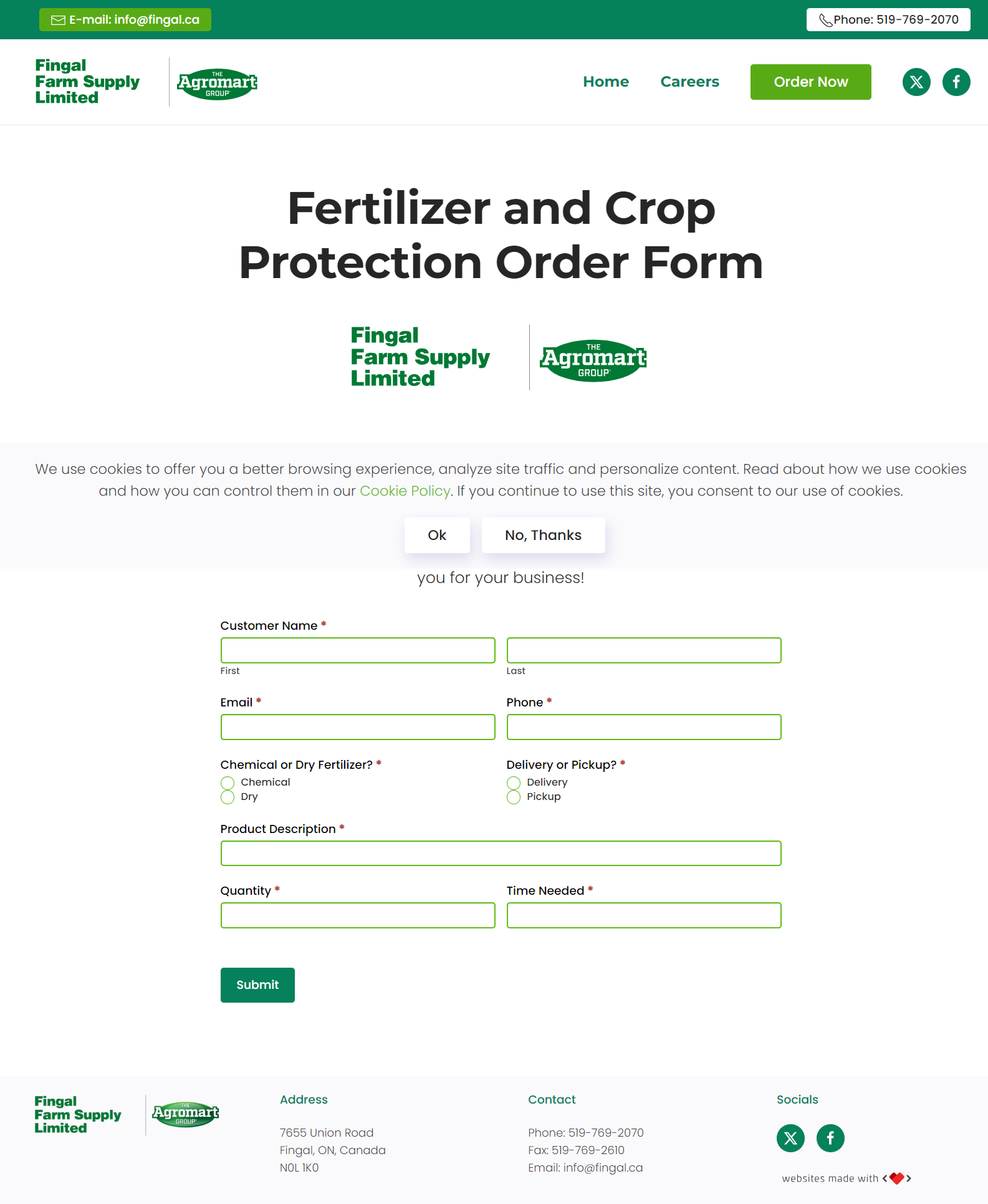 Hoegys Farm Supply Ltd History Page Full View Design