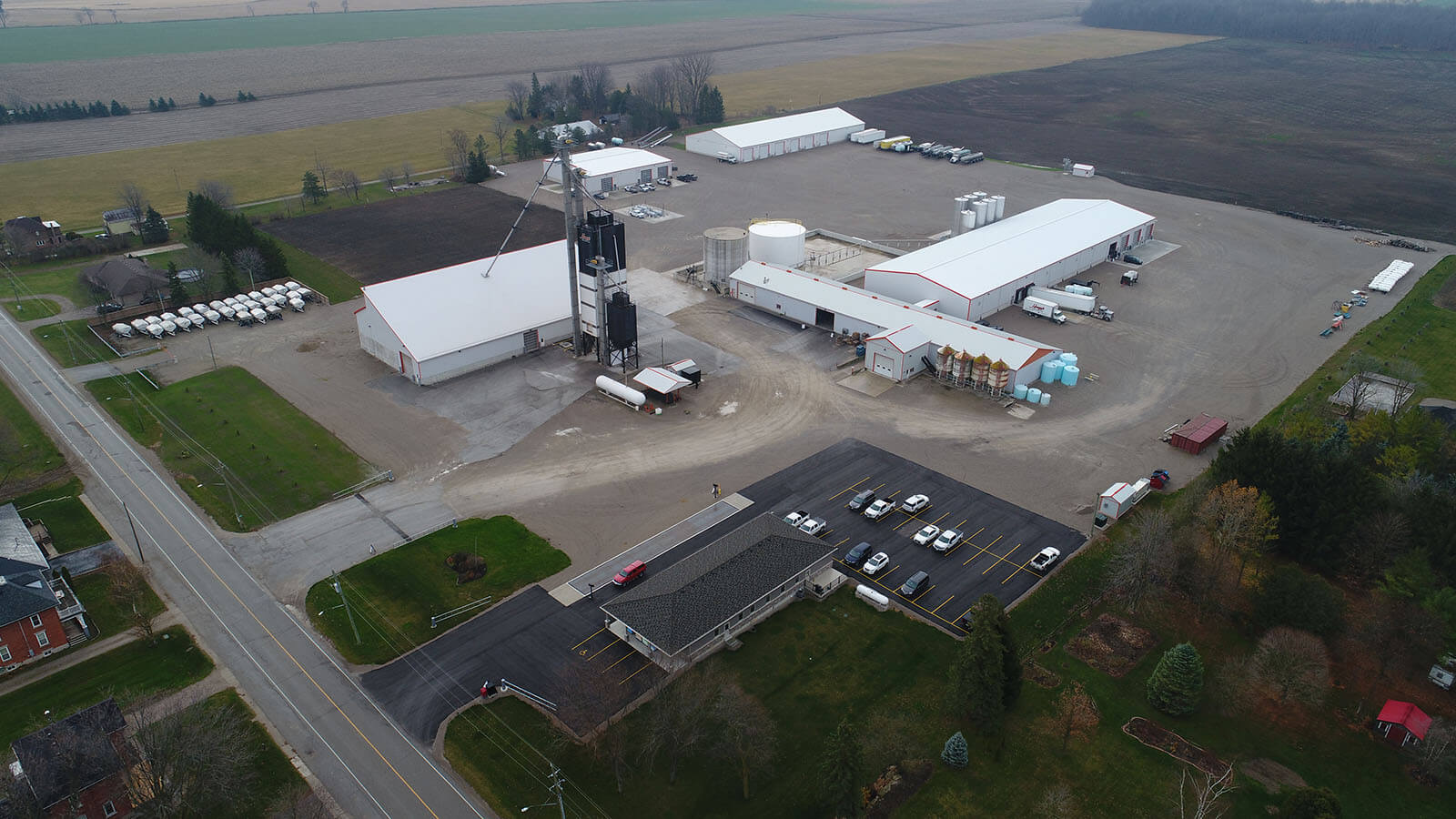 Arial photo of Hoegys Farm in Ontario