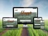 Hoegys Farm Supply website responsive views with farmland in the background green grass and blue skies
