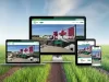 Fingal Farm Supply website responsive views with farmland in the background green grass and blue skies